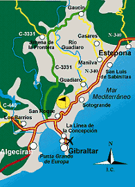 San Roque - Old Travel Map